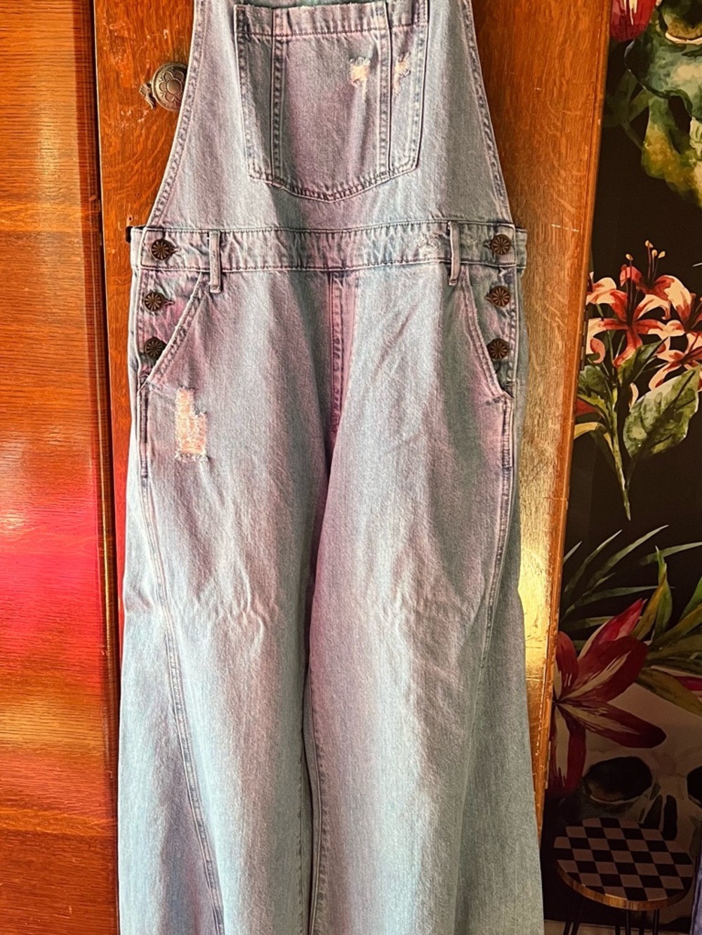 Show Me Your MuMu Light Wash Wide Leg Denim Overalls